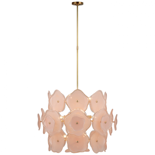 Leighton Large Barrel Chandelier - Soft Brass