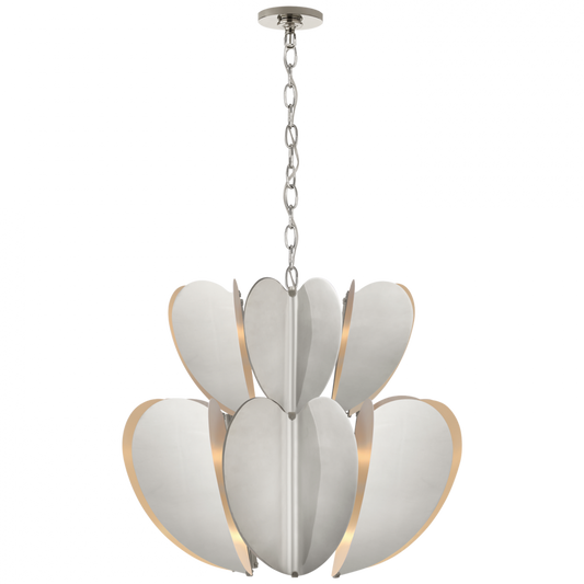 Danes Two Tier Chandelier, 8-Light, Polished Nickel, 25.5"W (KS 5132PN CU4C8)