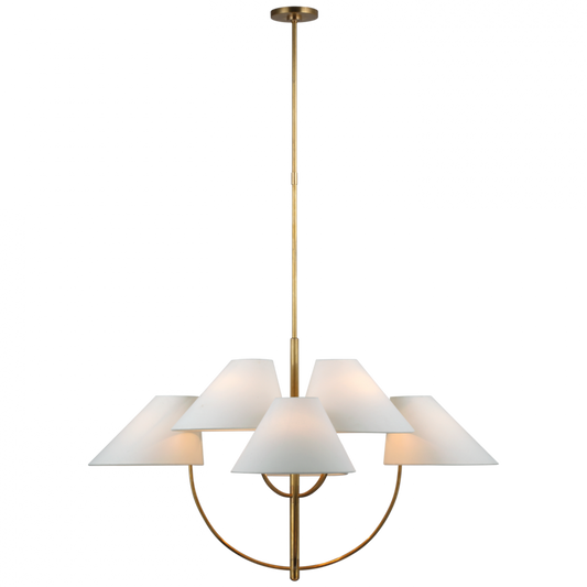 Kinsley Large Two-Tier Chandelier - Soft Brass