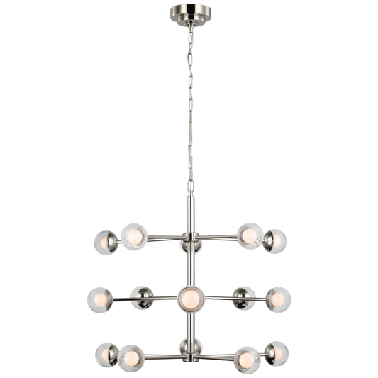 Alloway Small Barrel Chandelier - Polished Nickel