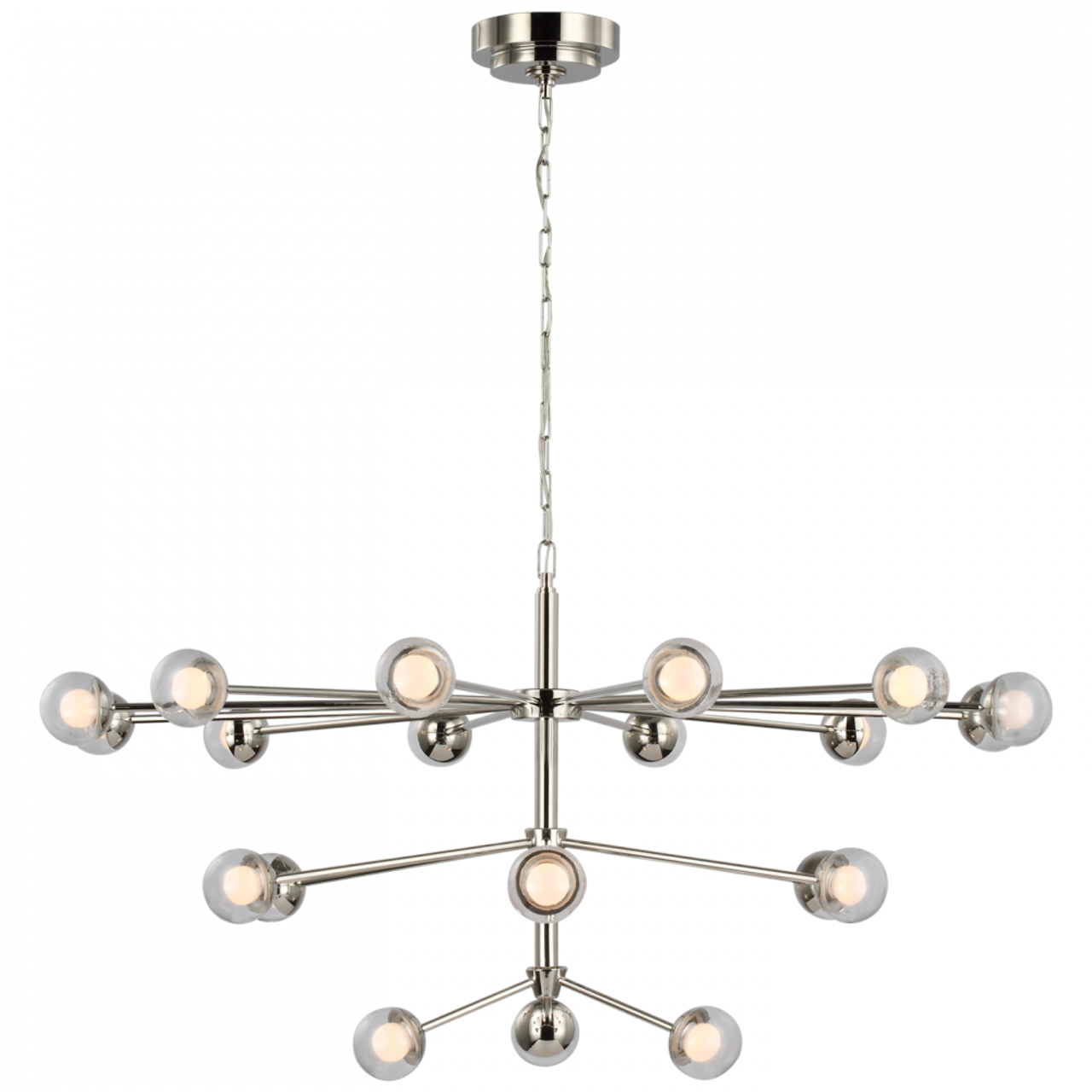 Alloway Large Chandelier - Polished Nickel