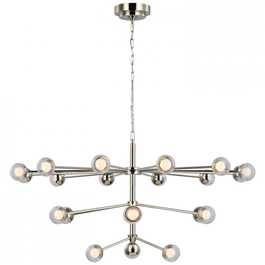 Alloway Large Chandelier - Polished Nickel