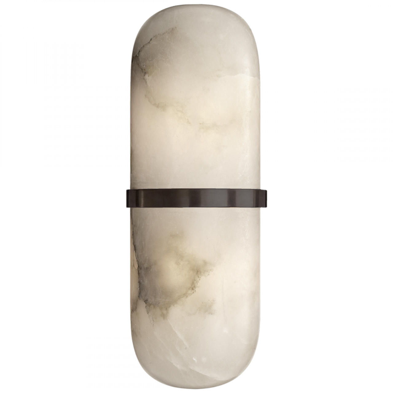 Melange Pill Form Wall Sconce, 2-Light, Bronze, Alabaster Shade, 12.5"H (KW 2012BZ-ALB 2V3RH)