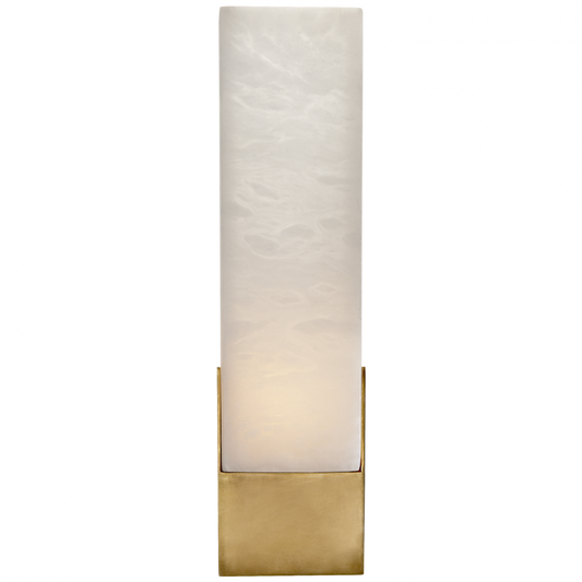 Covet Bathroom Wall Sconce, 1-Light, Antique Burnished Brass, Alabaster, 16"H (KW 2112AB-ALB 2UZVX)