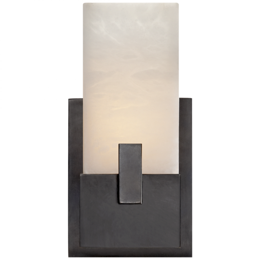 Covet Bathroom Wall Sconce, 1-Light, Bronze, Alabaster, 10.75"H (KW 2113BZ-ALB 2UZW1)