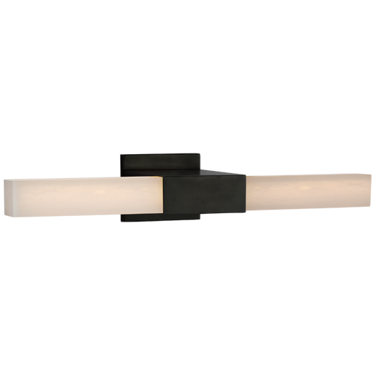 Covet Over The Mirror Bath Light, 1-Light, LED, Bronze, Alabaster Shade, 24"W (KW 2117BZ-ALB D03T6)