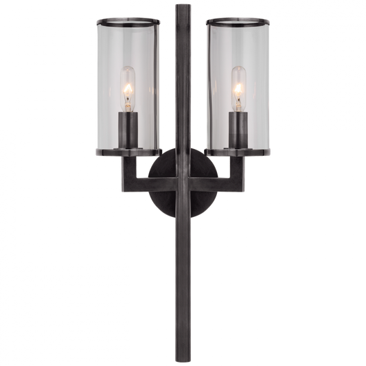 Liaison Double Wall Sconce, 2-Light, Bronze, 19"H (KW 2201BZ-CG CX23F)