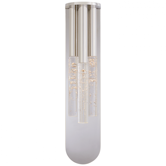 Rousseau Wall Sconce, LED, Polished Nickel, Seeded Glass, 20"H (KW 2284PN-SG CTZEP)