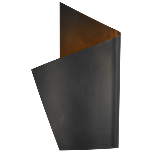 Piel Left Wrapped Wall Sconce, LED, Bronze, 19"H (KW 2632BZ CU2D1)