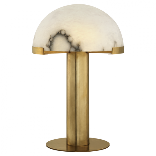 Melange Table Lamp, 1-Light, Antique Burnished Brass, Alabaster Shade, 23"H (KW 3010AB-ALB 2N4DN)