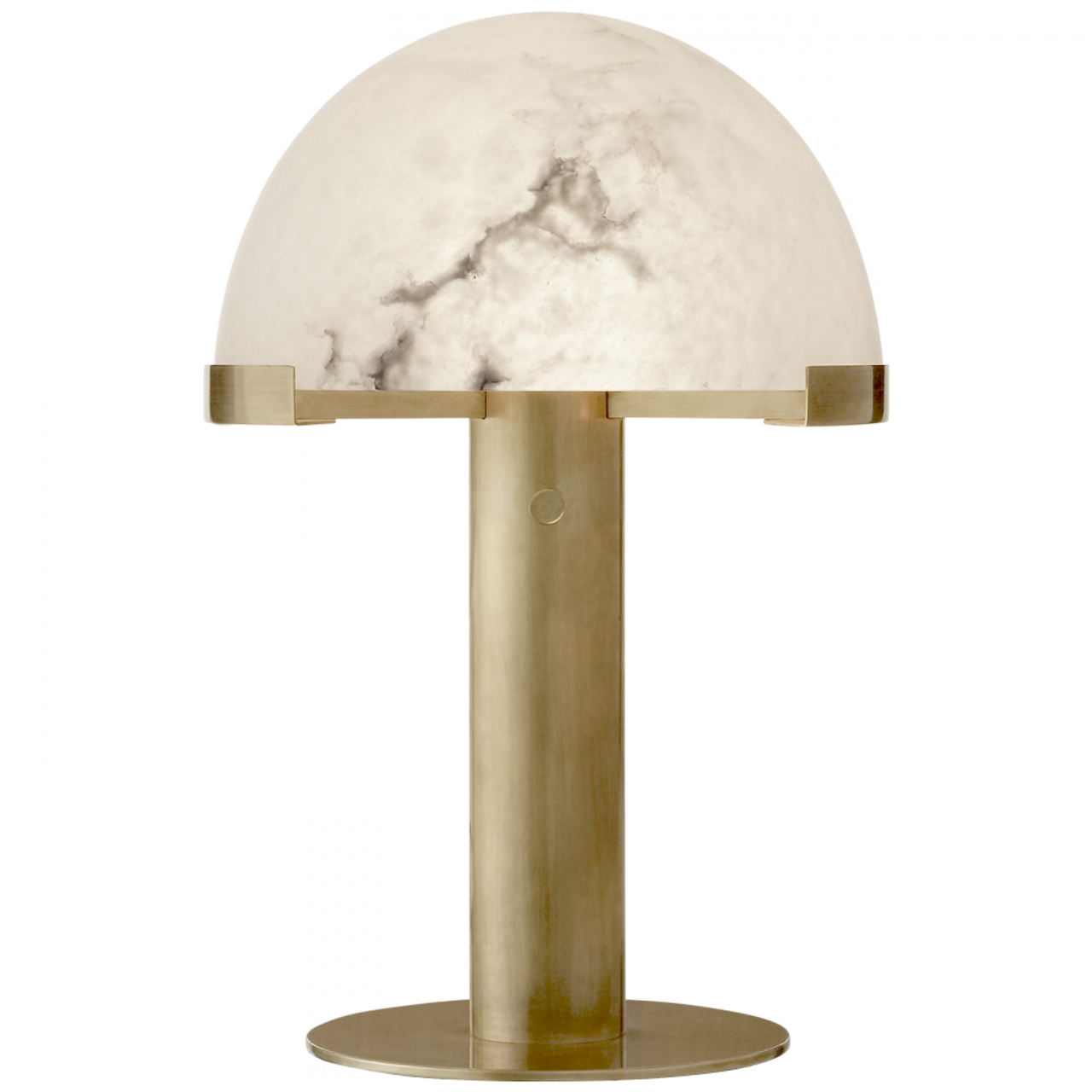 Melange Desk Lamp, 1-Light, Antique Burnished Brass, Alabaster Shade, 18"H (KW 3109AB-ALB 2V6QE)