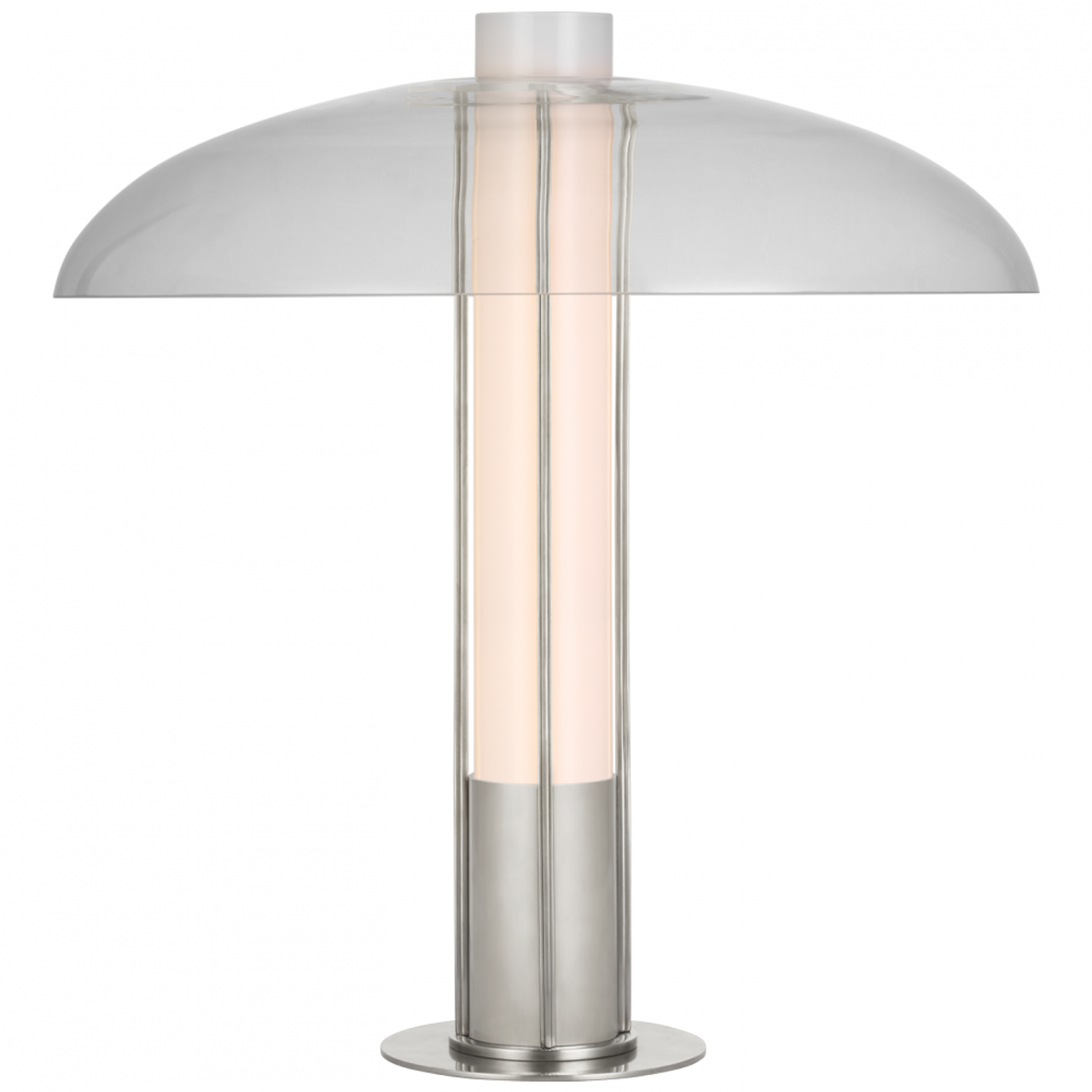 Troye Table Lamp, 1-Light, Polished Nickel, Clear Glass, 19"H (KW 3420PN-CG CU2D9)