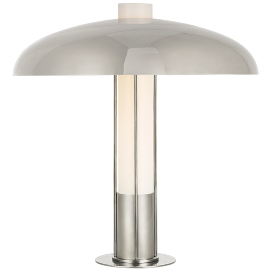 Troye Table Lamp, 1-Light, Polished Nickel, Polished Nickel Shade, 19"H (KW 3420PN-PN CU3C9)