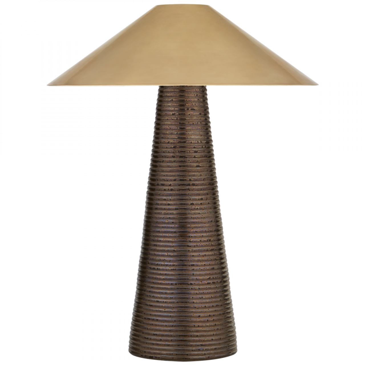 Miramar Accent Lamp, 3-Light, Crystal Bronze, Antique Burnished Brass Shade, 21.25"H (KW 3660CBZ-AB CLW6N)