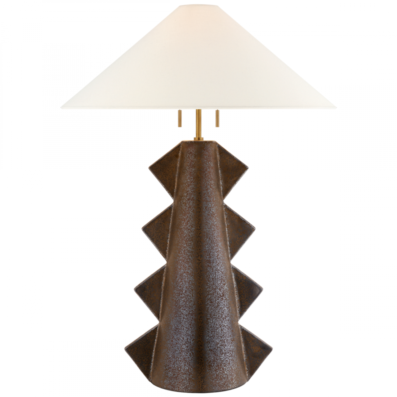 Senso Table Lamp, 2-Light, Crystal Bronze, Linen Shade, 33"H (KW 3681CBZ-L CTVHR)