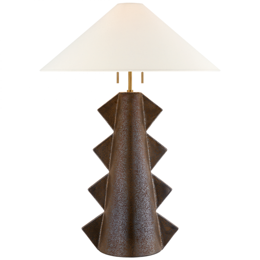 Senso Table Lamp, 2-Light, Crystal Bronze, Linen Shade, 33"H (KW 3681CBZ-L CTVHR)