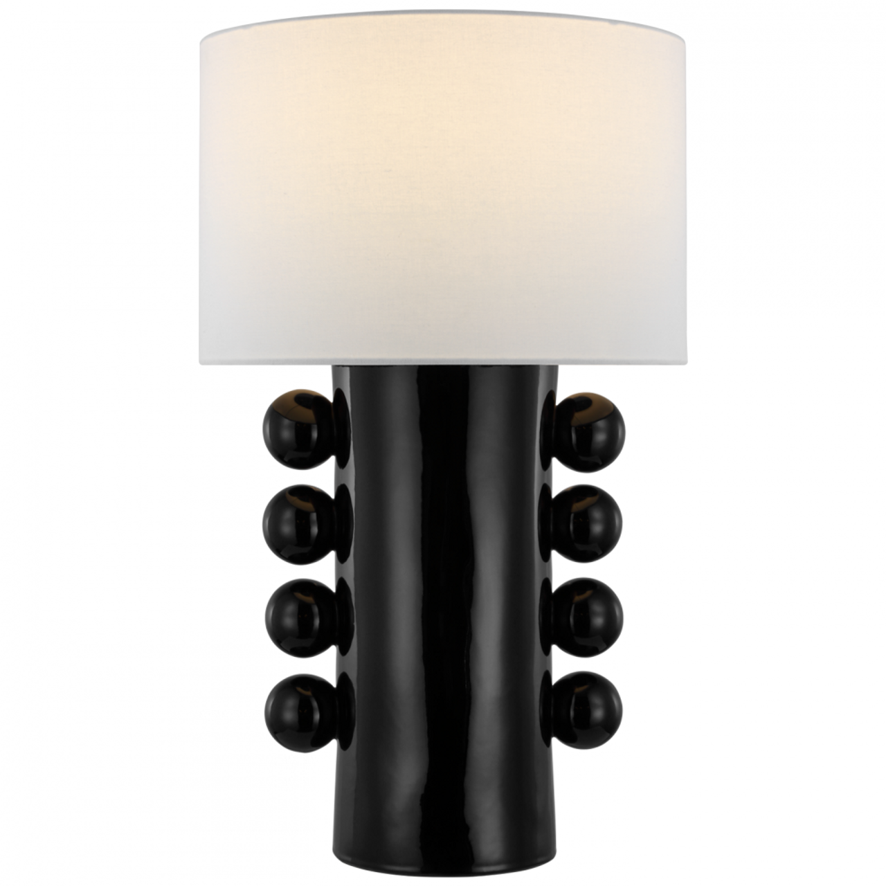 Tiglia Tall Table Lamp, 1-Light, Black, Linen Shade, 31"H (KW 3687BLK-L CWZ58)