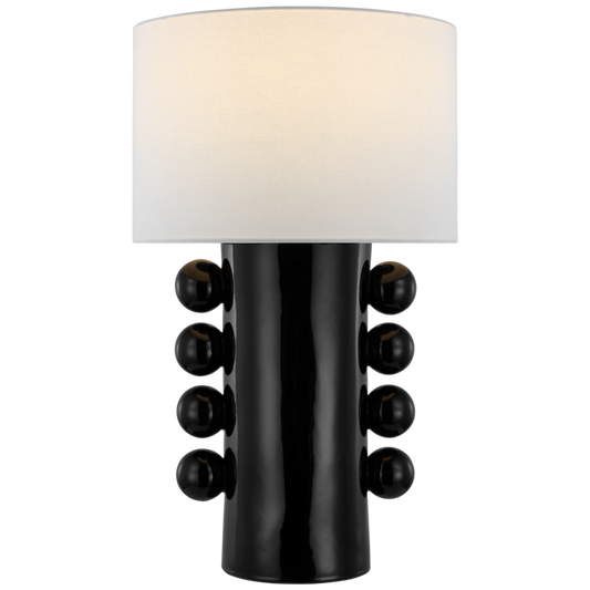 Tiglia Tall Table Lamp, 1-Light, Black, Linen Shade, 31"H (KW 3687BLK-L CWZ58)