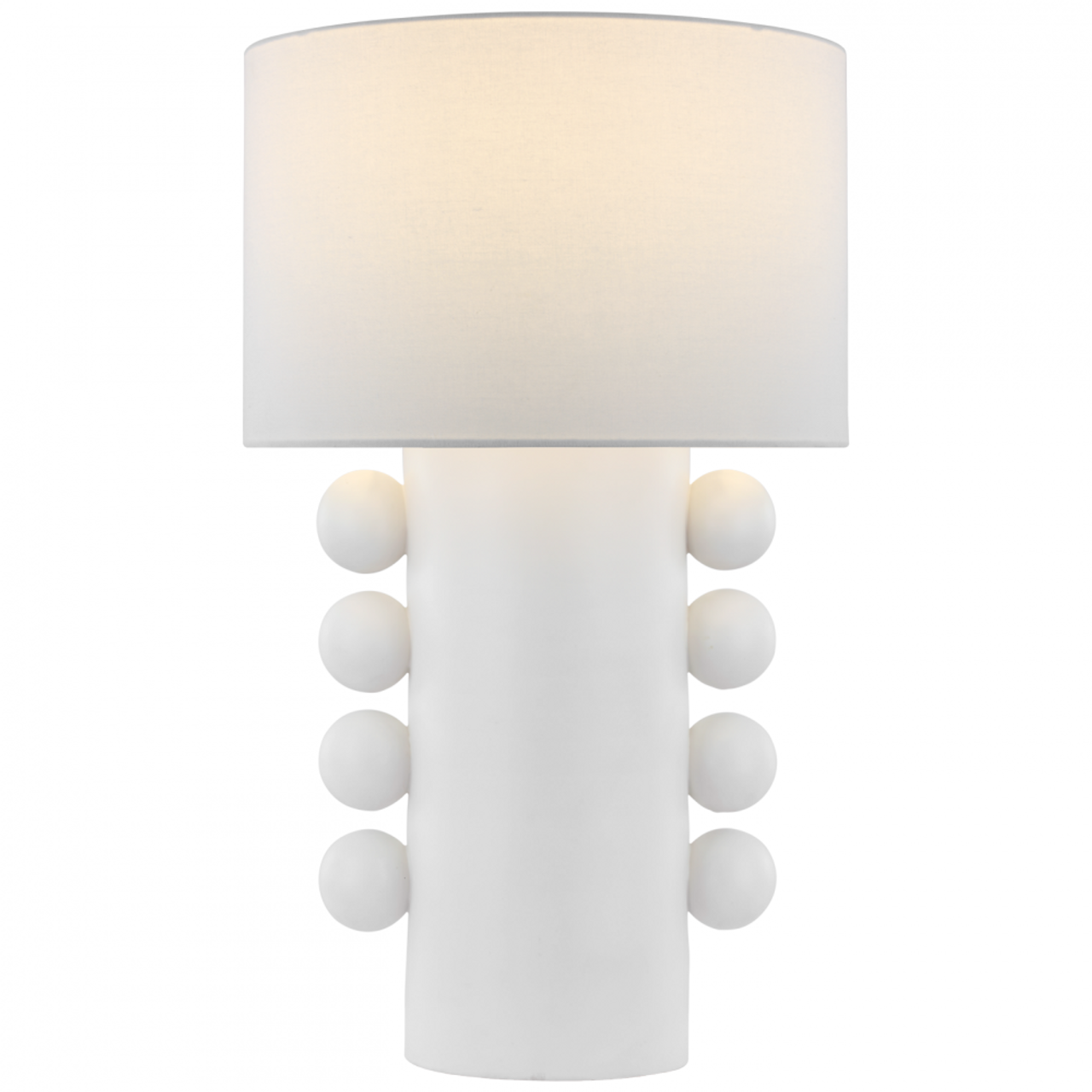 Tiglia Tall Table Lamp, 1-Light, Plaster White, Linen Shade, 31"H (KW 3687PW-L CX03E)