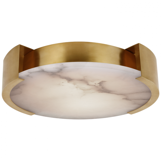 Melange X-Large Flush Mount, 5-Light, Antique-Burnished Brass, Alabaster Shade, 21"W (KW 4016AB-ALB CX15H)