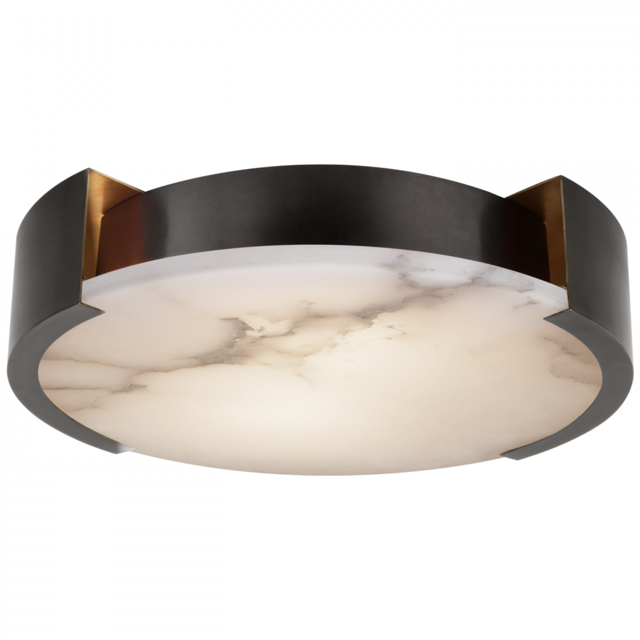 Melange X-Large Flush Mount, 5-Light, Bronze, Alabaster Shade, 21"W (KW 4016BZ-ALB CX31P)