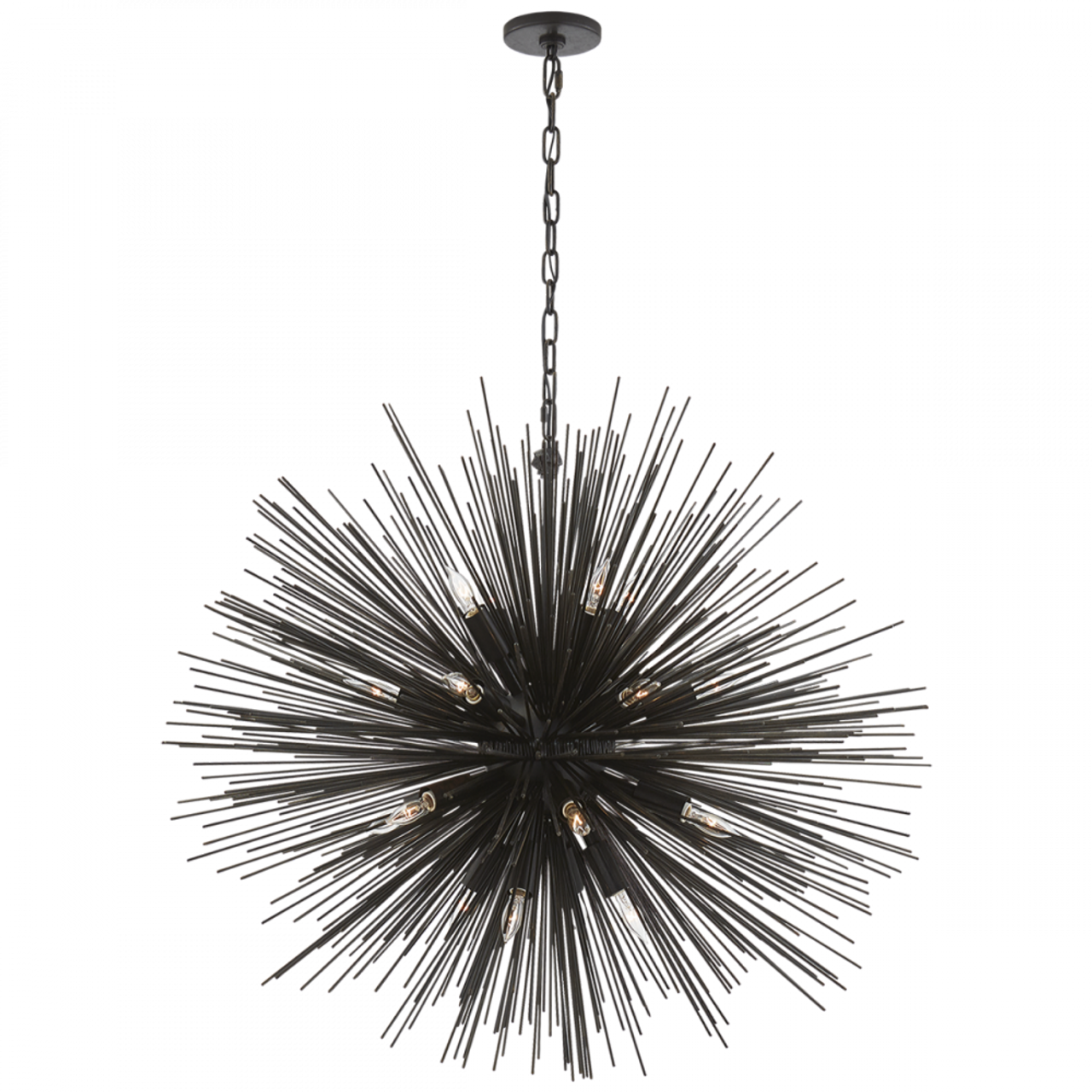 Strada Chandelier, 20-Light, Aged Iron, 40.25"W (KW 5072AI 2UZWL)