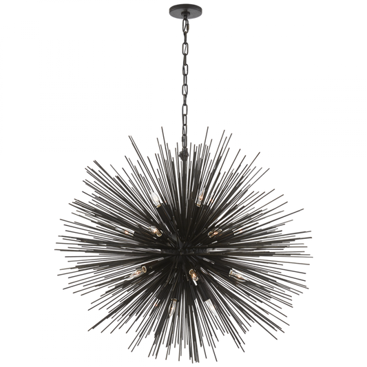 Strada Chandelier, 20-Light, Aged Iron, 40.25"W (KW 5072AI 2UZWL)