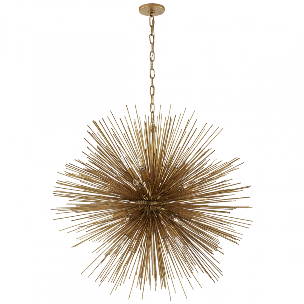 Strada Large Round Chandelier, 20-Light, Gild, 40.25"W (KW 5072G 2UZWN)