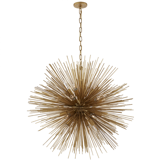 Strada Large Round Chandelier, 20-Light, Gild, 40.25"W (KW 5072G 2UZWN)