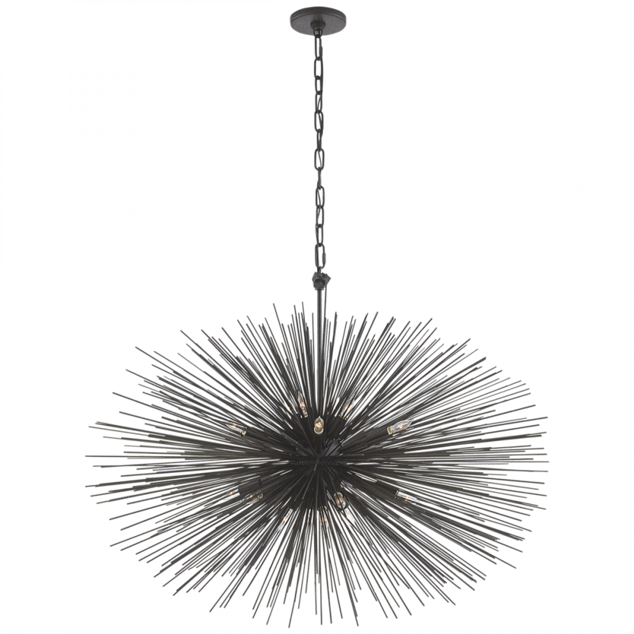 Strada Chandelier, 20-Light, Aged Iron, 38"W (KW 5074AI 2N4E4)