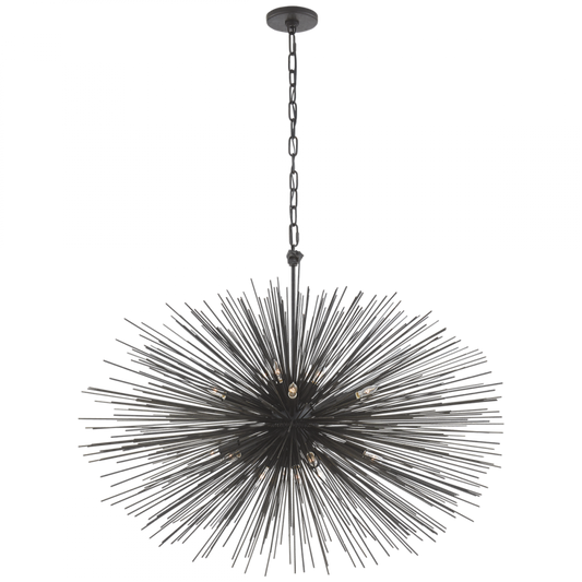 Strada Chandelier, 20-Light, Aged Iron, 38"W (KW 5074AI 2N4E4)