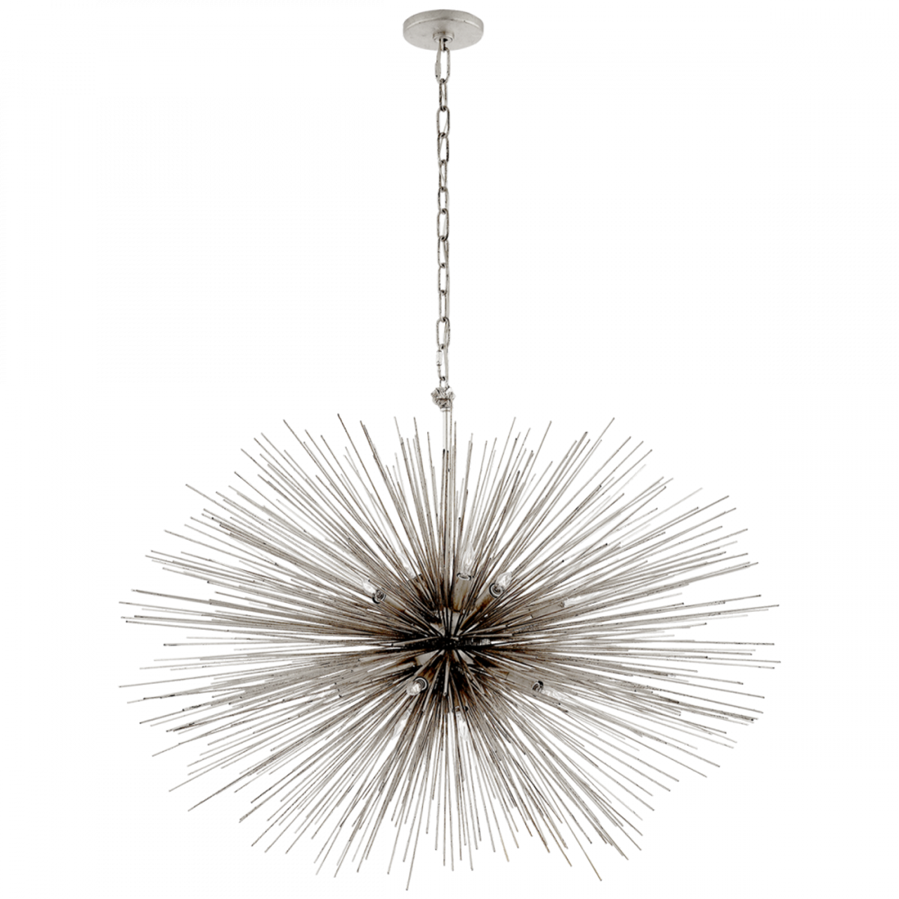 Strada Chandelier, 20-Light, Burnished Silver Leaf, 38"W (KW 5074BSL 2R537)