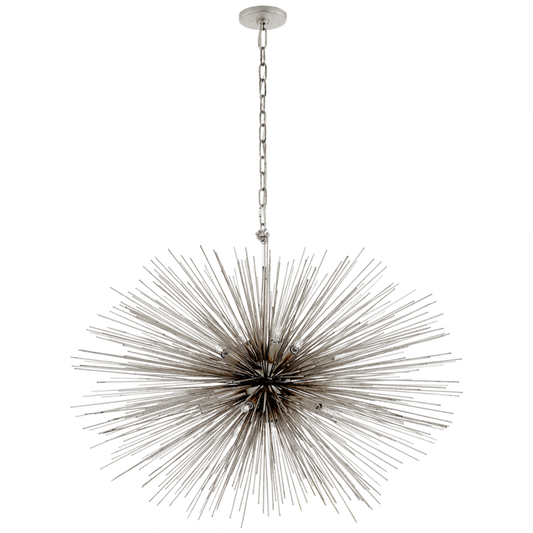 Strada Chandelier, 20-Light, Burnished Silver Leaf, 38"W (KW 5074BSL 2R537)