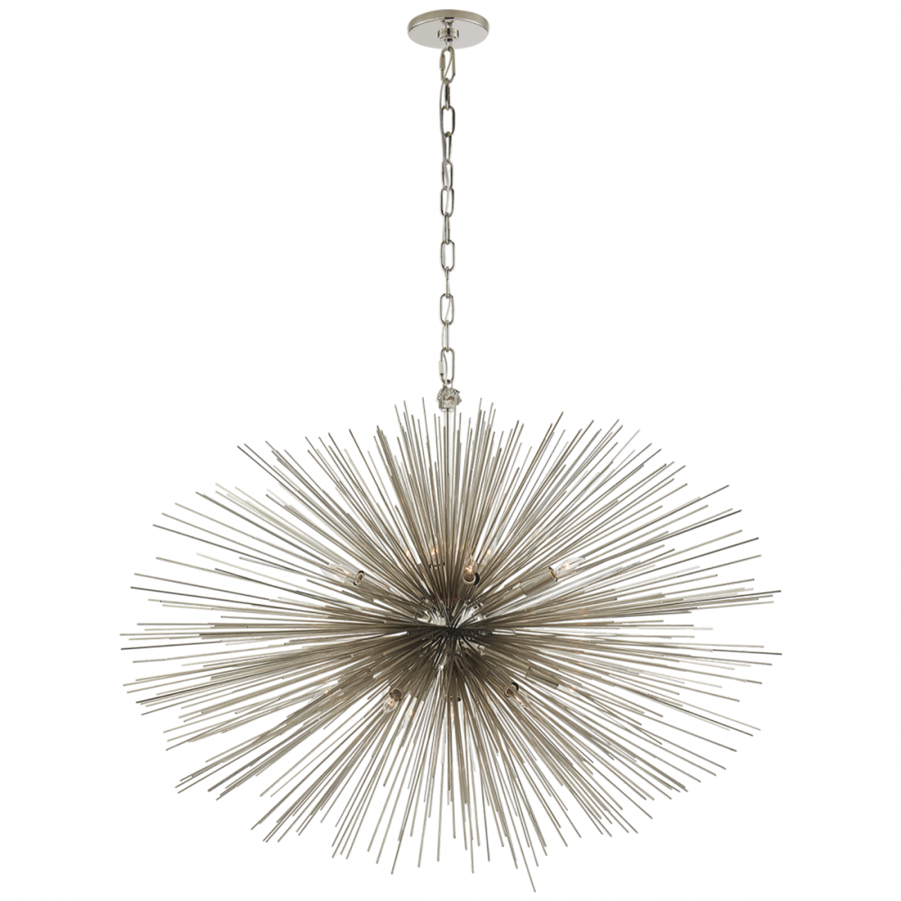 Strada Chandelier, 20-Light, Polished Nickel, 38"W (KW 5074PN 2R538)