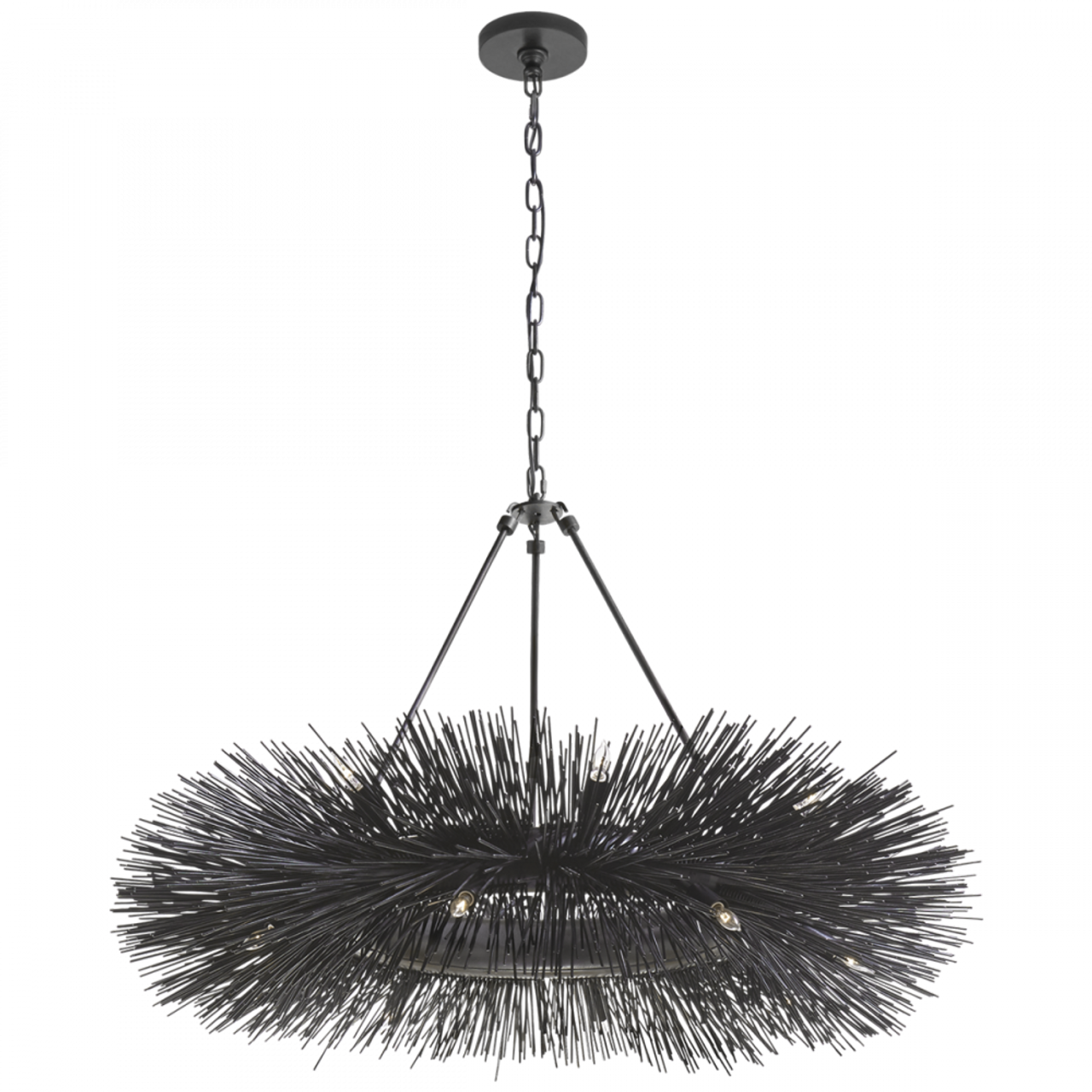 Strada Chandelier, 16-Light, Aged Iron, 40"W (KW 5181AI 2V6QR)