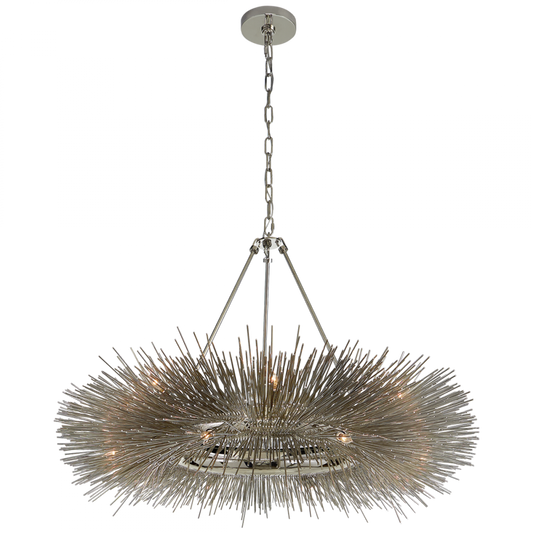 Strada Chandelier, 16-Light, Polished Nickel, 40"W (KW 5181PN 2V8NL)