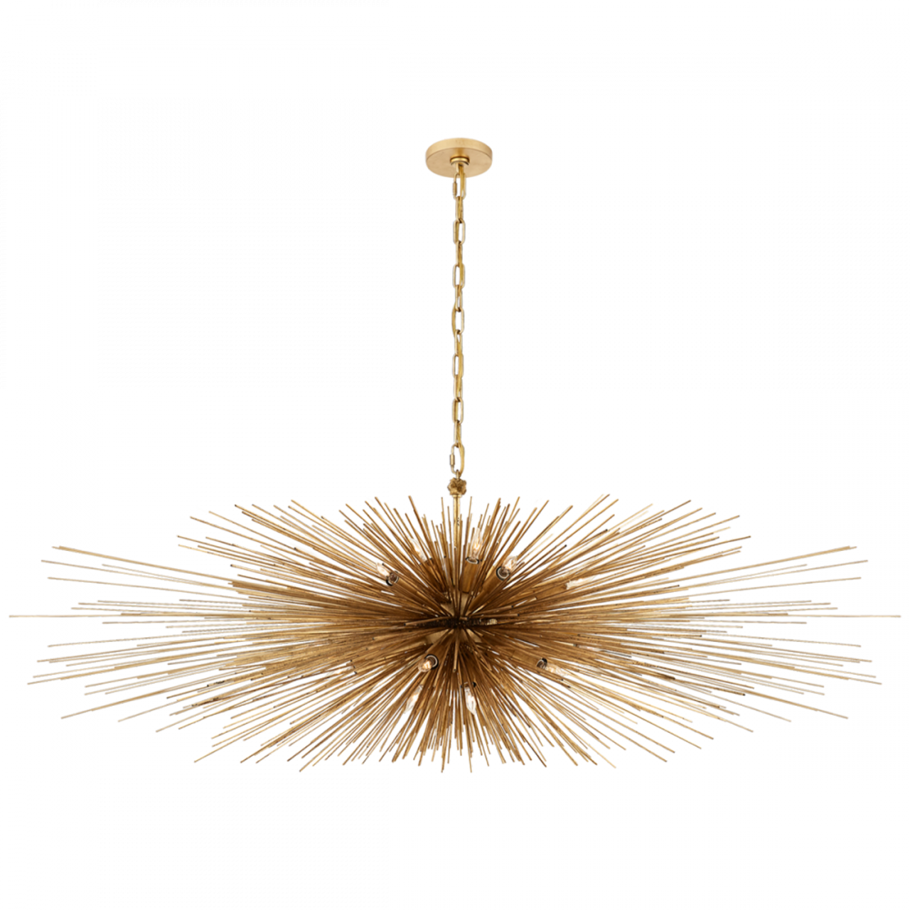 Strada Linear Chandelier, 16-Light, Gild, 60"W (KW 5182G CLX3C)