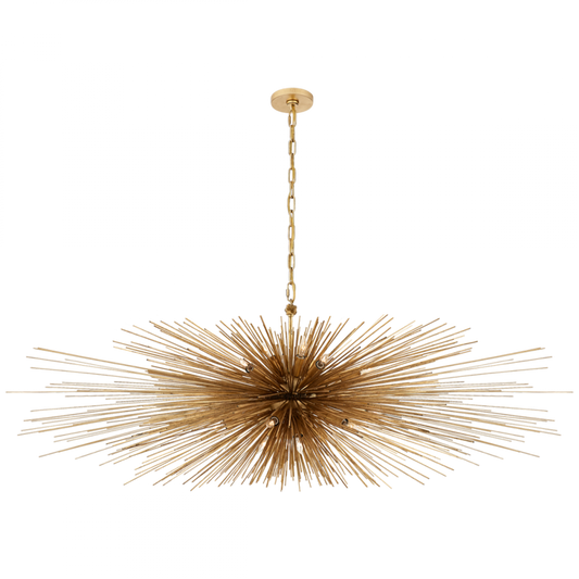 Strada Linear Chandelier, 16-Light, Gild, 60"W (KW 5182G CLX3C)