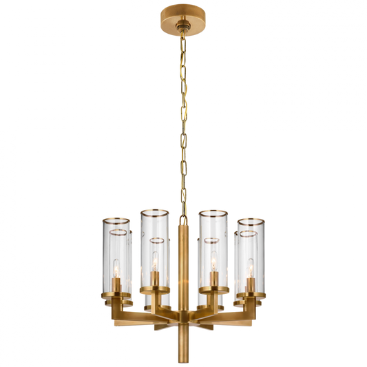 Liaison Single Tier Chandelier, 8-Light, Antique-Burnished Brass, 20.5"W (KW 5200AB-CG CX334)