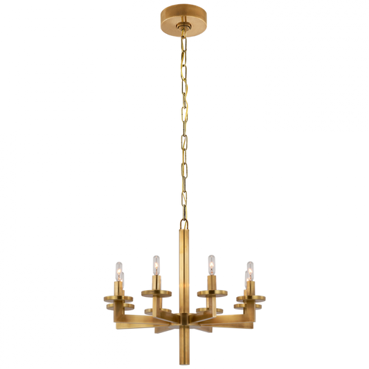 Liaison Single Tier Chandelier - Antique-Burnished Brass