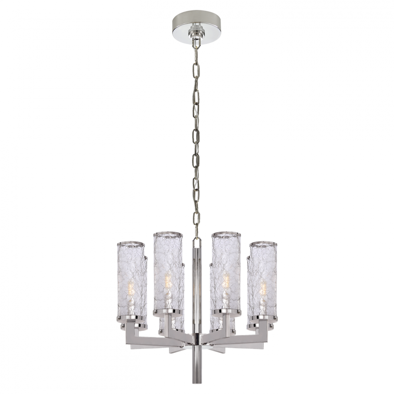 Liaison Chandelier, 8-Light, Polished Nickel, 20.5"W (KW 5200PN-CRG 2R5ZL)