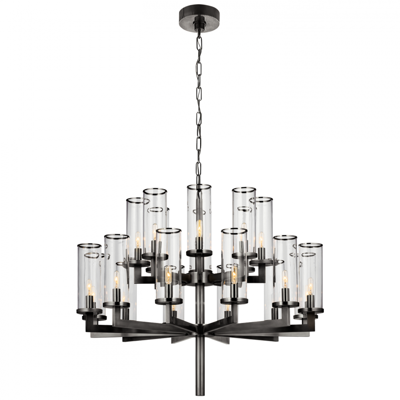 Liaison Double Tier Chandelier, 20-Light, Bronze, 34"W (KW 5201BZ-CG CX155)