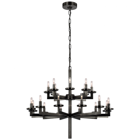 Liaison Double Tier Chandelier - Bronze