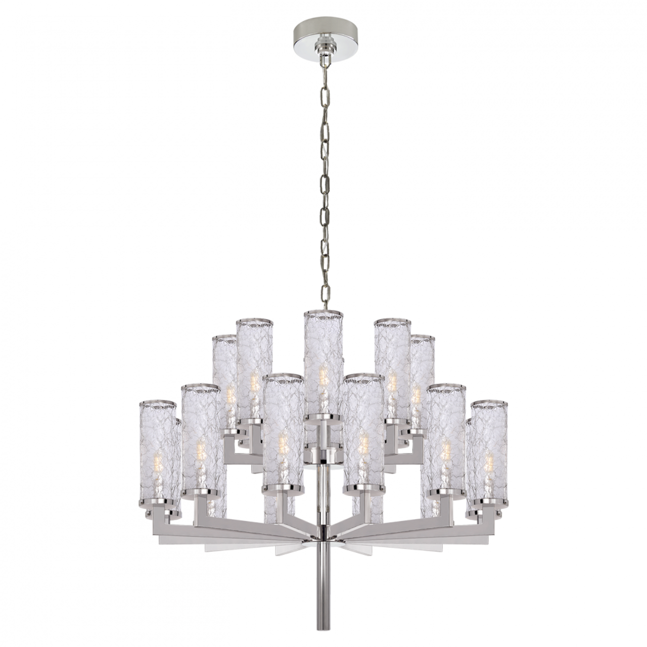 Liaison Chandelier, 20-Light, Polished Nickel, 34"W (KW 5201PN-CRG 2R5ZP)