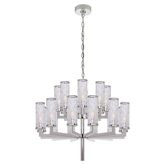 Liaison Chandelier, 20-Light, Polished Nickel, 34"W (KW 5201PN-CRG 2R5ZP)