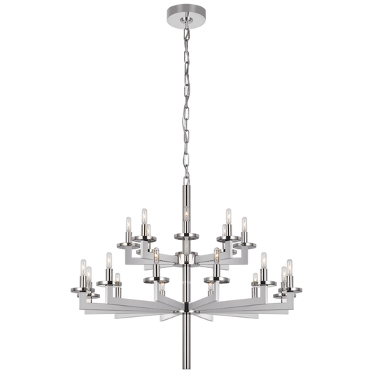 Liaison Double Tier Chandelier - Polished Nickel