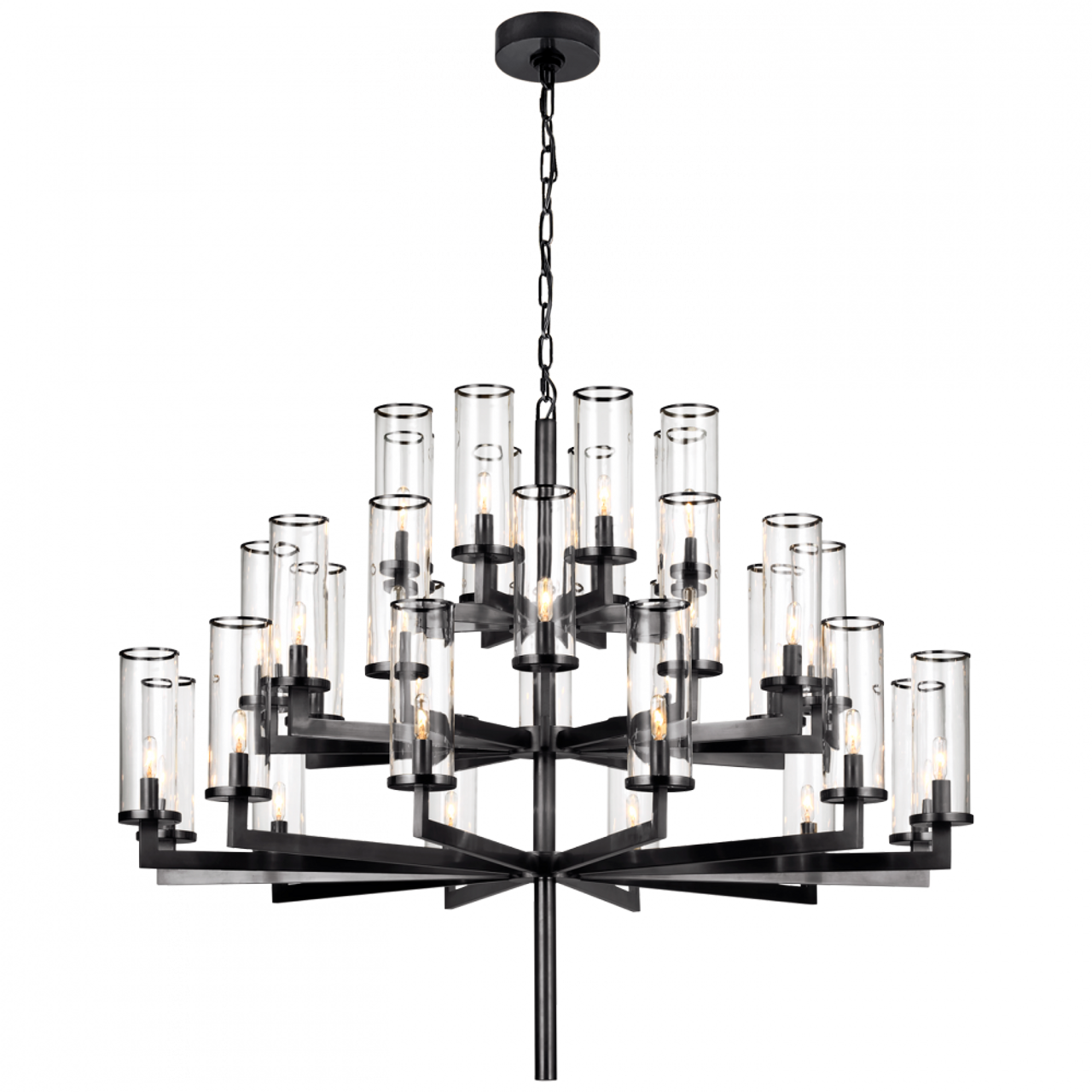 Liaison Triple Tier Chandelier, 32-Light, Bronze, 47.5"W (KW 5202BZ-CG CX415)