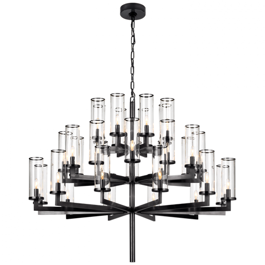 Liaison Triple Tier Chandelier, 32-Light, Bronze, 47.5"W (KW 5202BZ-CG CX415)