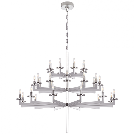 Liaison Triple Tier Chandelier - Polished Nickel