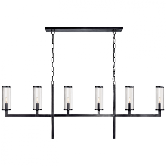 Liaison Large Linear Chandelier, 6-Light, Bronze, 3.5"W (KW 5203BZ-CG CX416)